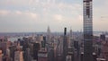 Aerial of Billionaires` Row Manhattan during sunset