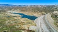 Aerial Kalavasos dam, Larnaca, Cyprus Royalty Free Stock Photo