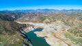 Aerial Kalavasos dam, Larnaca, Cyprus Royalty Free Stock Photo