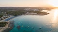 Aerial Landa beach, Ayia Napa, Cyprus Royalty Free Stock Photo