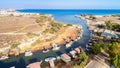 Aerial Liopetri river, Famagusta, Cyprus Royalty Free Stock Photo