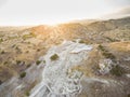 Aerial Choirokoitia, Larnaca, Cyprus Royalty Free Stock Photo