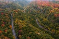 Blackwater River in Autumn - Blackwater Falls State Park - Long Exposure of Waterfall - West Virginia Royalty Free Stock Photo