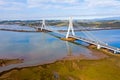 Aerial from the bridge at Portimao in the Algarve Portugal Royalty Free Stock Photo