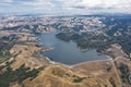 Aerial of Briones Reservoir in East Bay, Northern California Royalty Free Stock Photo