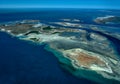 Aerial: Buccaneer Archipeligo of islands in the Kimberleys