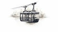 Grisaille Cable Car Illustration In Editorial Style Royalty Free Stock Photo