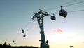 Aerial cable car in Sparrow Hills, Moscow