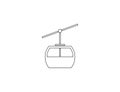 Aerial cableway, funicular, cabine icon. Vector illustration. Royalty Free Stock Photo