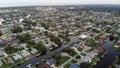 Aerial of Canal Neighborhood in Florida Royalty Free Stock Photo