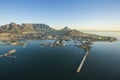 Aerial of Capetown Table Mountain south africa Royalty Free Stock Photo