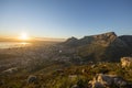 Aerial of Capetown Table Mountain South Africa Royalty Free Stock Photo