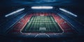 Aerial captivating view of an empty soccer stadium, where the echoes of past cheers intertwine with the anticipation of