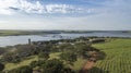 Aerial capture of the tietÃÂª river - Intermodal waterway port