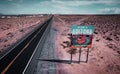 Aerial capture of Welcome to Arizona sign