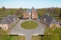 Aerial from castle Cannenburgh in Vaassen the Netherlands