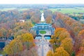 Aerial from castle Groeneveld in the countryside from Netherlands in fall Royalty Free Stock Photo