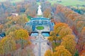 Aerial from castle Groeneveld in the countryside from the Netherlands in fall Royalty Free Stock Photo