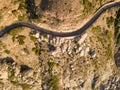 Aerial of Chapmans Peak drive, Hout Bay, South Africa Royalty Free Stock Photo