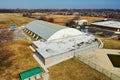 Aerial of the Chatham Arena in Chatham, Ontario, Canada