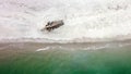 Aerial at Chatham, Cape Cod Showing a Historic Shipwreck in the Sands of the Outer Beach