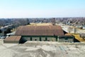 Aerial of Chatham Memorial Arena in Chatham, Ontario, Canada