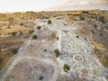 Aerial Choirokoitia, Larnaca, Cyprus Royalty Free Stock Photo