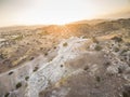 Aerial Choirokoitia, Larnaca, Cyprus Royalty Free Stock Photo