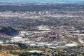 Aerial of Christchurch, New Zealand harbour Royalty Free Stock Photo