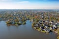 Aerial from the city Joure in Friesland the Netherlands