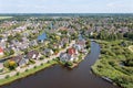 Aerial from the city Joure in Friesland the Netherlands