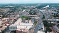 Aerial city scape in summer in central Cuiaba Mato Grosso