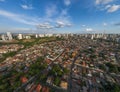 Aerial city scape during summer in Cuiaba Mato Grosso