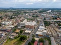 Aerial city scape in summer in Cuiaba Mato Grosso