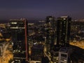 Aerial view of night city Tallinn Estonia Royalty Free Stock Photo