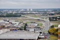 Aerial city view of Brussel outskirts