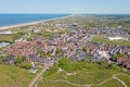 Aerial from the city Wijk aan Zee in the Netherlands