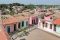 Aerial cityscape of Camaguey, Cuba - old town listed on UNESCO World Heritage