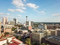 Aerial Cityscape of Downtown San Antonio, Texas Facing Towards E