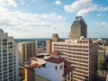 Aerial Cityscape of Downtown San Antonio, Texas Facing Towards E