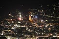 Aerial cityscape of Hills queen shimla at night . Royalty Free Stock Photo