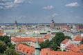 Aerial Cityscape of Krakow with Traditional Rooftops Royalty Free Stock Photo