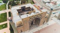 Aerial cityscape The Registan Square is the best place to discover the old Uzbek architecture and to enjoy the great Royalty Free Stock Photo