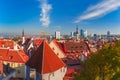 Aerial cityscape of Tallinn, Estonia Royalty Free Stock Photo