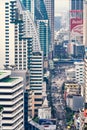 Aerial cityscape view of Asok Montri Road, or Soi Sukhumvit 21