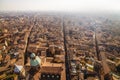 Aerial cityscape view from `Due torri` or two towers, Bologna Royalty Free Stock Photo