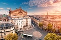 cityscape view of Paris skyline with Opera Garnier Theater building and rooftops. Travel destinations in France Royalty Free Stock Photo