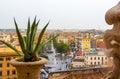 Aerial cityscape view of rome city, streets from Vatican museum viewpoint, Rome, Italy Royalty Free Stock Photo