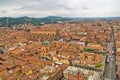 Aerial cityscape view from two towers, Bologna, Italy Royalty Free Stock Photo