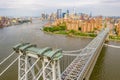 Aerial close up view of the George Washington Bridge Royalty Free Stock Photo